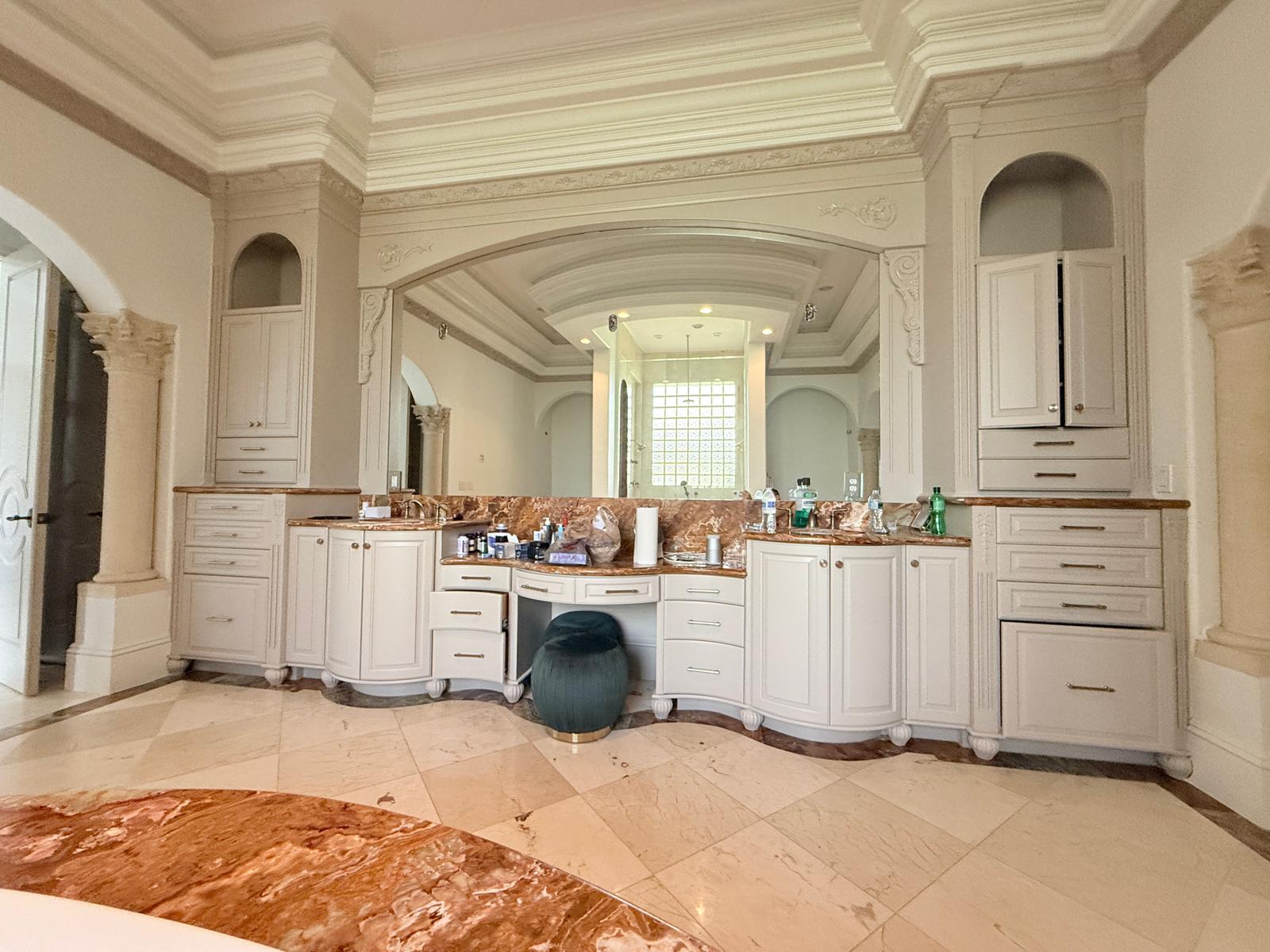 Kitchen cabinets after refinishing in South Florida