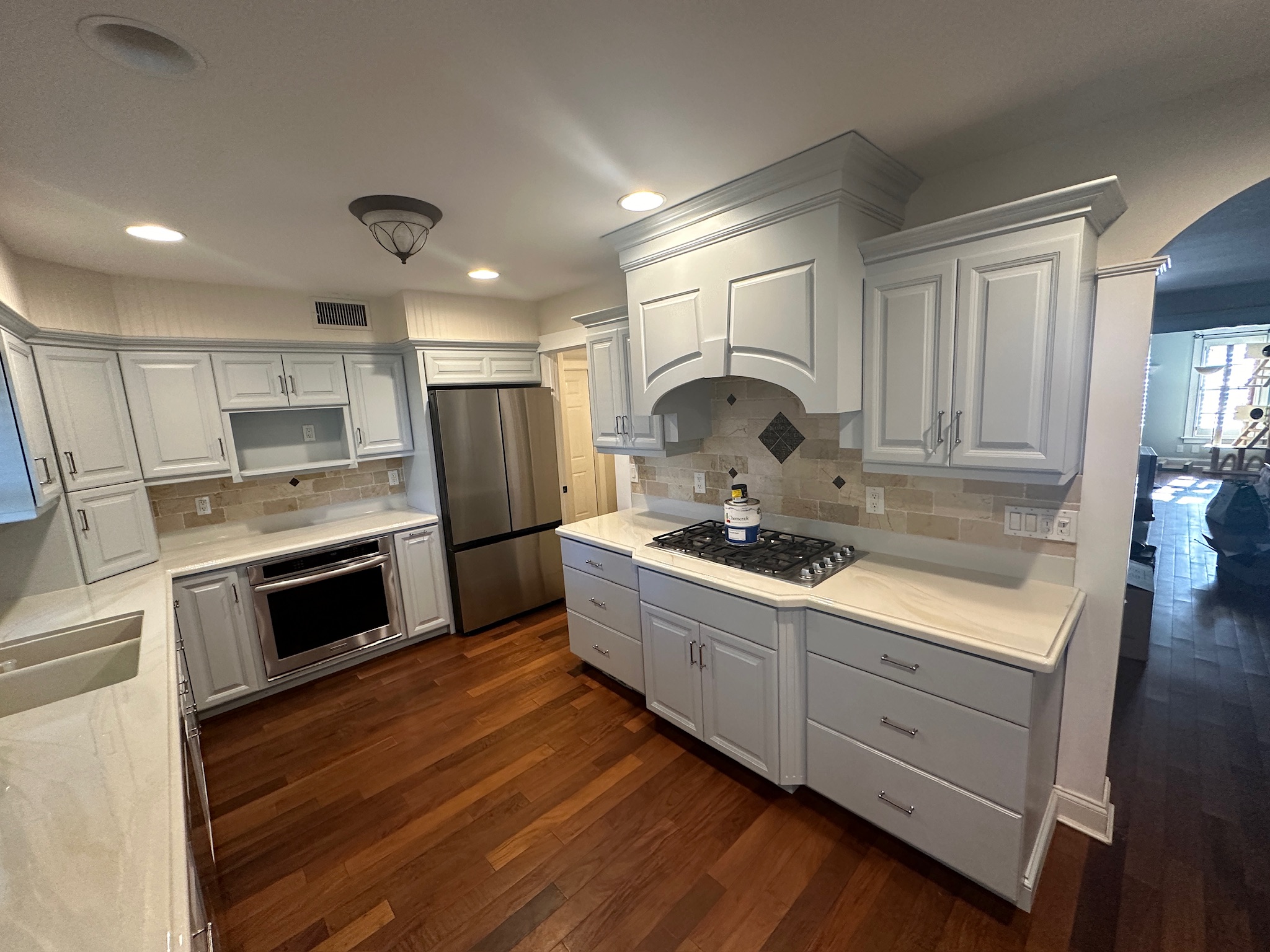 Wall unit after cabinet painting